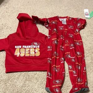 San Francisco 49ers Hoodie and Sleeper Bundle
 12M NWT NFL